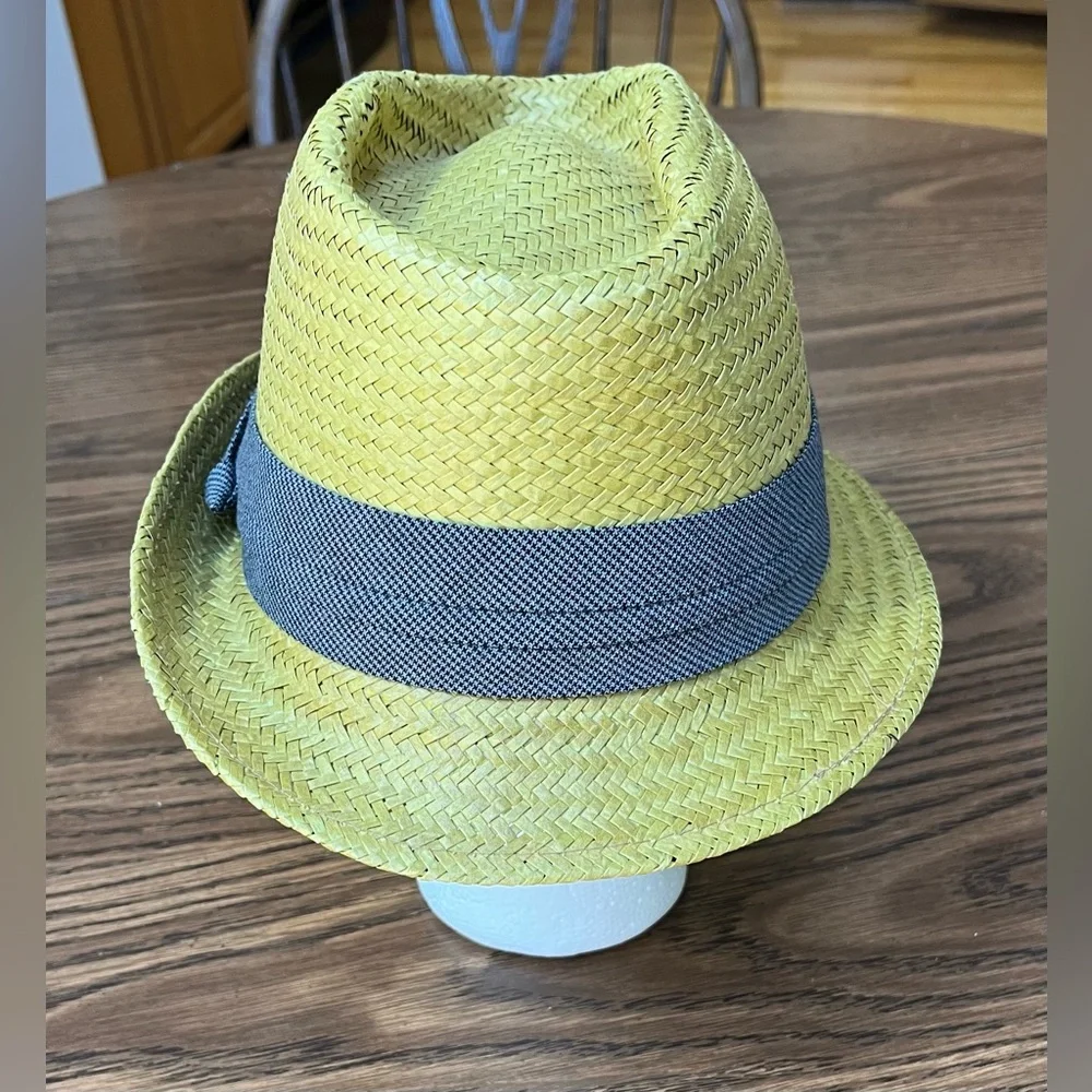 J.Crew Ladies Fedora style Straw Hat. Size Small/Medium Preloved